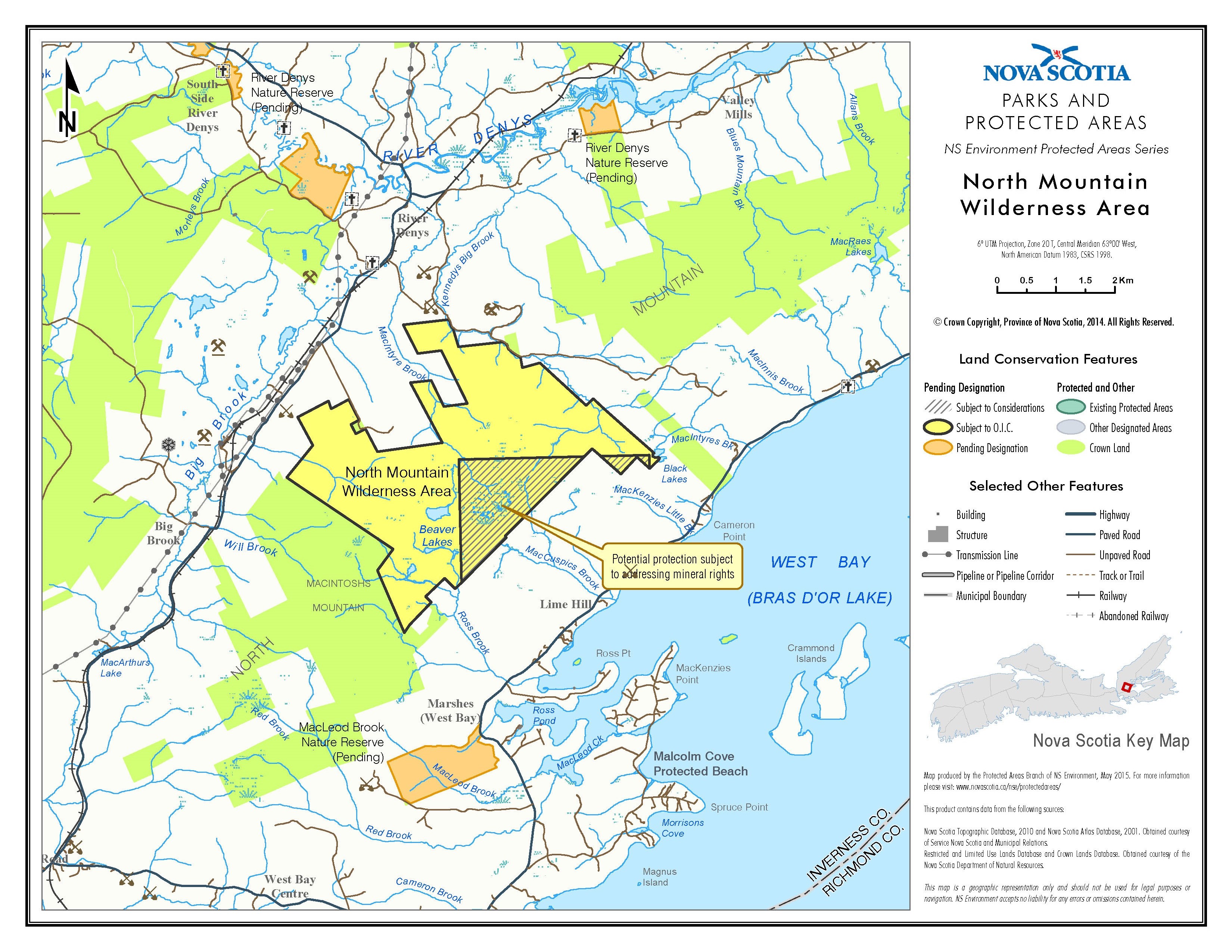Approximate boundaries of North Mountain Wilderness Area